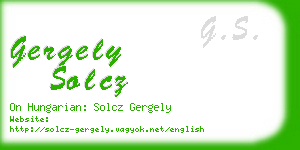 gergely solcz business card